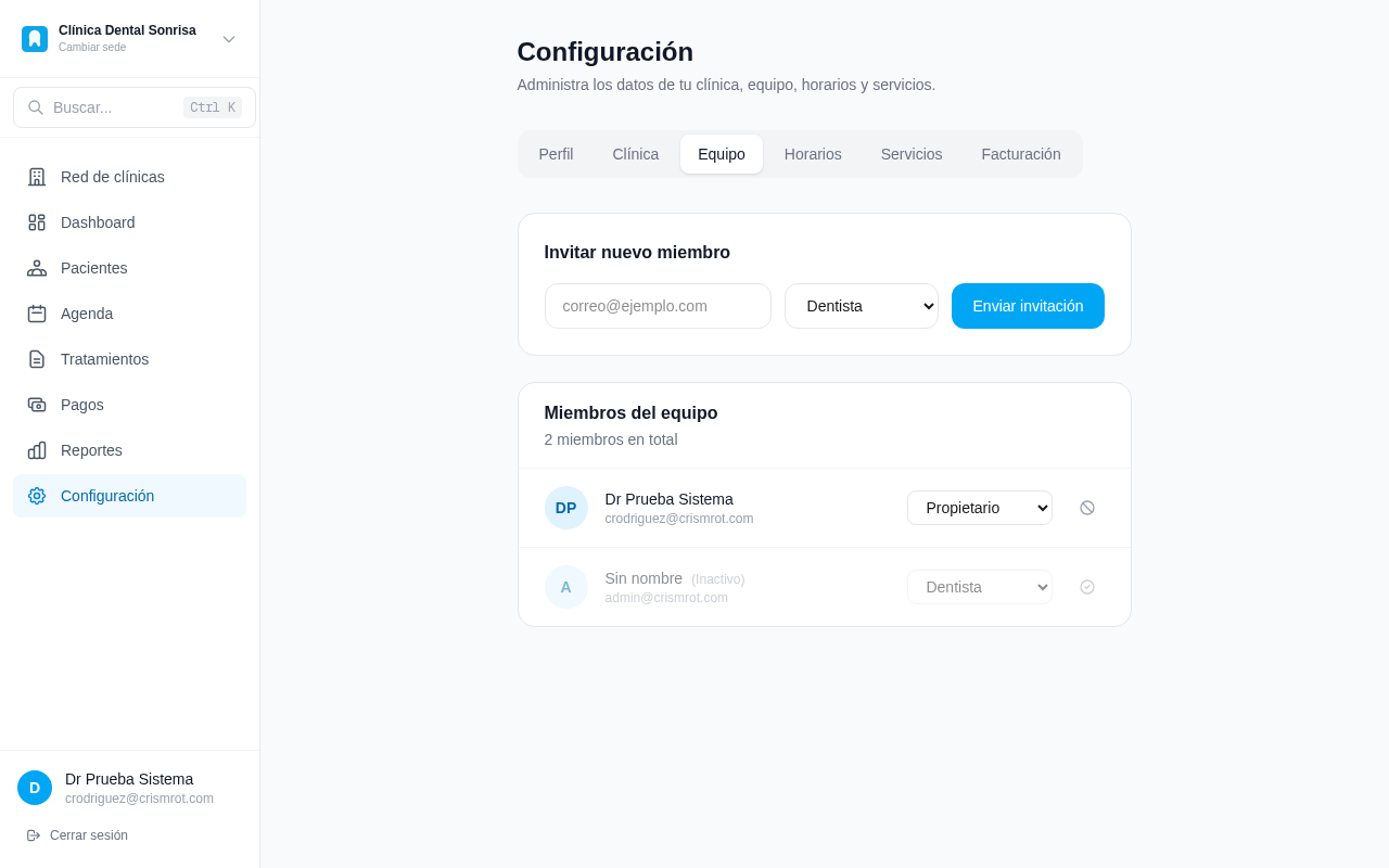Gestión de equipo